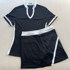 CALLAWAY 2-Piece Black & White Golf Skirt Set